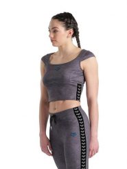 Arena Top sportowy w kolorze szarym rozmiar: M. Szare koszulki sportowe damskie Arena, m, bez wzorów, bez ramiączek, outdoorowe. Za 65.99 zł.