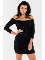 Awama Sukienka w kolorze czarnym rozmiar: XL. Czarne sukienki damskie Awama, bez wzorów, bez ramiączek. Za 119.99 zł.