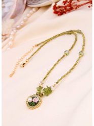 L'Atelier de Gaia Pozłacany naszyjnik perłami i cyrkoniami - dł. 50 cm rozmiar: onesize. Białe naszyjniki damskie L'Atelier de Gaia, z cyrkonią, pozłacane. Za 82.99 zł.