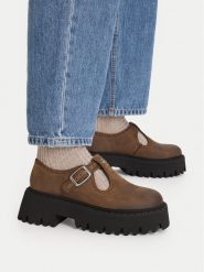 G-Star Raw Półbuty CEO-WI34-MANYA-07 Brązowy. Brązowe półbuty damskie G-Star, bez wzorów, z nubiku, bez obcasa, na płaskiej podeszwie, bez zapięcia. Za 349.99 zł.