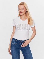 Liu Jo T-Shirt WF3085 J6308 Biały Regular Fit. Białe t-shirty damskie Liu Jo, xl, bez wzorów, z bawełny, bez kołnierzyka. Za 219.99 zł.