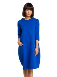Be Wear Sukienka w kolorze niebieskim rozmiar: M. Niebieskie sukienki damskie Be Wear, bez wzorów, bez ramiączek. Za 105.88 zł.