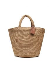 Manebi Torebka Natural Raffia Summer Bag V 2.2 AD Brązowy. Brązowe torebki klasyczne damskie Manebi, z tworzywa sztucznego, bez dodatków. Za 819.99 zł.