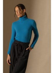 Perfect Cashmere Kaszmirowy golf "Ashley" w kolorze niebieskim rozmiar: XL. Niebieskie golfy damskie Perfect Cashmere, xl, bez wzorów, z kaszmiru, bez ramiączek. Za 421.95 zł.