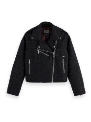 Scotch & Soda Kurtka przejściowa w kolorze czarnym rozmiar: M. Czarne kurtki damskie Scotch & Soda, m, bez wzorów, bez kaptura. Za 304.99 zł.