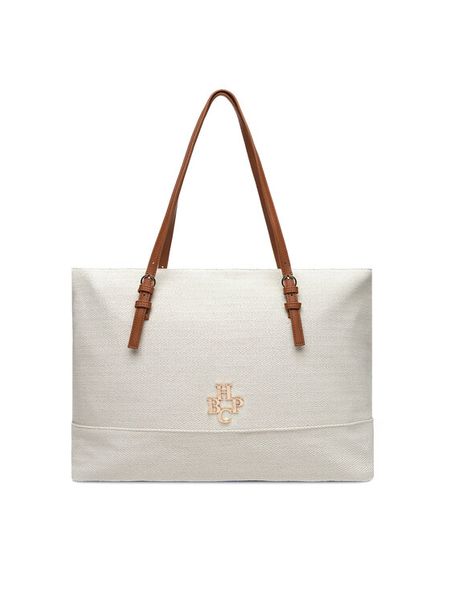 Beverly Hills Polo Club Torebka BHPC-C-014-07 Beżowy. Brązowe shopper bag Beverly Hills Polo Club, z materiału, bez dodatków. Za 229.99 zł.