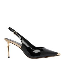 Szpilki Eva Minge. Czarne szpilki damskie Eva Minge, bez wzorów, bez obcasa, na szpilce, bez zapięcia. Za 449.99 zł.