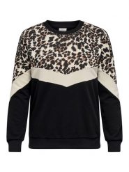 ONLY Sweter w kolorze czarno-kremowym rozmiar: XL-54. Czarne swetry klasyczne damskie Only, xl, bez kołnierzyka. Za 86.99 zł.