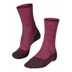 Skarpetki damskie Falke TK2 Wool. Czerwone skarpetki damskie Falke, bez wzorów, z materiału. Za 130.50 zł.