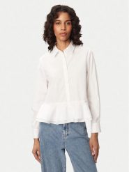 French Connection Koszula Cambria 729C7 Biały Regular Fit. Białe koszule damskie French Connection, l, bez wzorów, z bawełny, bez kołnierzyka, bez ramiączek. Za 273.99 zł.