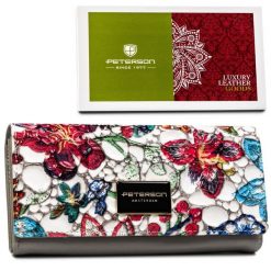 Portfel damski Peterson PTN PH24-LFL kolorowy. Portfele damskie Peterson, bez wzorów, ze skóry. Za 84.99 zł.