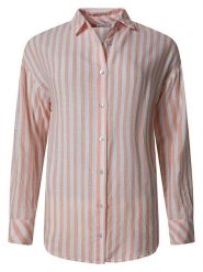 Timezone Koszula - Loose fit - w kolorze łososiowym rozmiar: XS. Pomarańczowe koszule damskie Timezone, xs, bez wzorów, bez kołnierzyka, bez ramiączek. Za 170.87 zł.