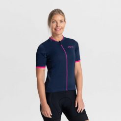 Koszulka rowerowa damska Rogelli Essential. Brązowe koszulki damskie Rogelli, l, bez wzorów, bez kołnierzyka, bez ramiączek. Za 120.00 zł.