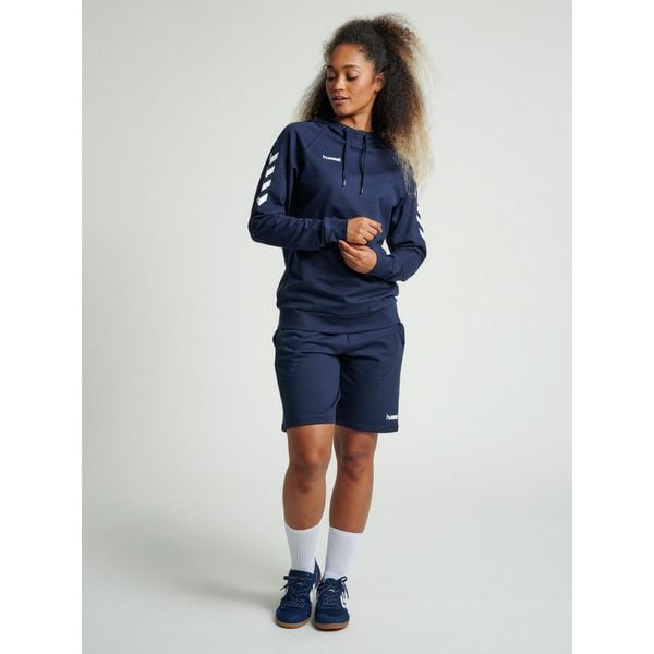 Bluza sportowa z kapturem damska Hummel Go Cotton Hoodie Woman. Niebieskie bluzy damskie Hummel, s, bez wzorów, z kapturem. W wyprzedaży za 183.00 zł.