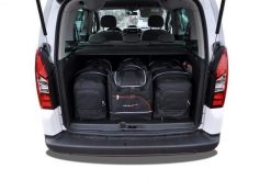 Torby Do Bagażnika Peugeot Partner 2008-2019 4Szt Kjust. Czarne torby podróżne KJUST, bez wzorów, z kauczuku. Za 1,233.00 zł.