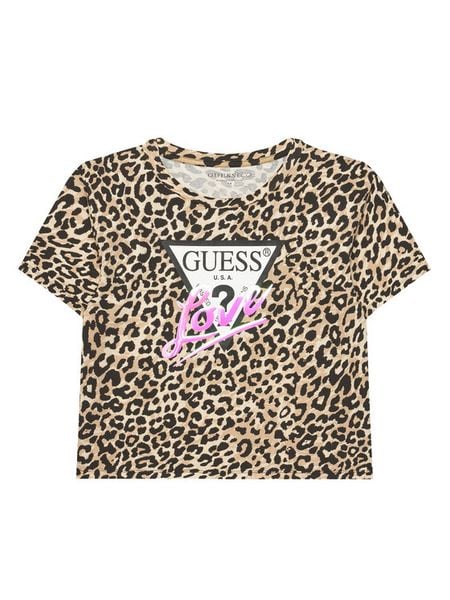 Guess T-Shirt J6RI08 K6YW4 Beżowy Regular Fit. Brązowe koszulki i t-shirty dziewczęce Guess, z aplikacjami, z bawełny, bez kołnierzyka, bez ramiączek. Za 139.99 zł.