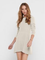 ONLY Sukienka dzianinowa 15185761 Écru Regular Fit. Sukienki damskie Only, bez wzorów, z dzianiny, bez ramiączek. Za 199.99 zł.