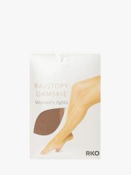Cienkie rajstopy klasyczne w kropki 8 den RAJSTOPY 8 DEN. Brązowe rajstopy Ryłko, bez wzorów, z bawełny. W wyprzedaży za 19.99 zł.