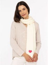 Zwillingsherz Szal "Heart" w kolorze kremowym - 35 x 48 cm rozmiar: onesize. Brązowe szaliki damskie Zwillingsherz, bez wzorów, z materiału. Za 167.28 zł.