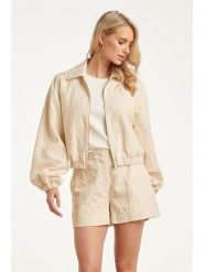 Smashed Lemon Kurtka przejściowa w kolorze kremowym rozmiar: XL. Brązowe kurtki damskie Smashed Lemon, xl, bez wzorów, bez kaptura. Za 259.95 zł.