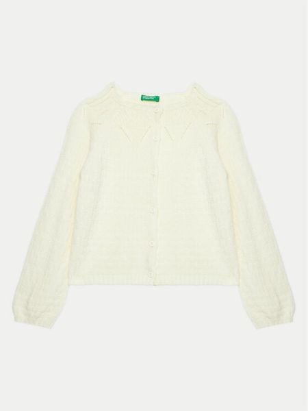 United Colors Of Benetton Kardigan 1076G500J Biały Regular Fit. Białe swetry dziewczęce United Colors Of Benetton, bez wzorów, z syntetyku, bez kołnierzyka, bez ramiączek. Za 79.99 zł.