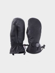 4F Rękawice narciarskie z jednym palcem damskie - czarne XL. Czarne rękawiczki damskie 4F, bez wzorów, z dzianiny. W wyprzedaży za 139.99 zł.
