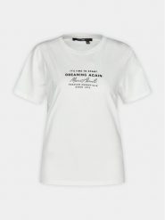 Marc Aurel T-Shirt 7522 7000 73689 Biały Regular Fit. Białe t-shirty damskie Marc Aurel, bez wzorów, z bawełny, bez kołnierzyka. Za 329.99 zł.
