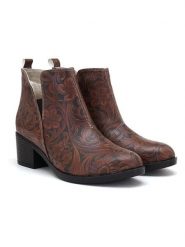 Goby Botki w kolorze brązowym rozmiar: 39. Brązowe botki damskie Goby, eleganckie, bez obcasa, bez zapięcia. Za 347.99 zł.