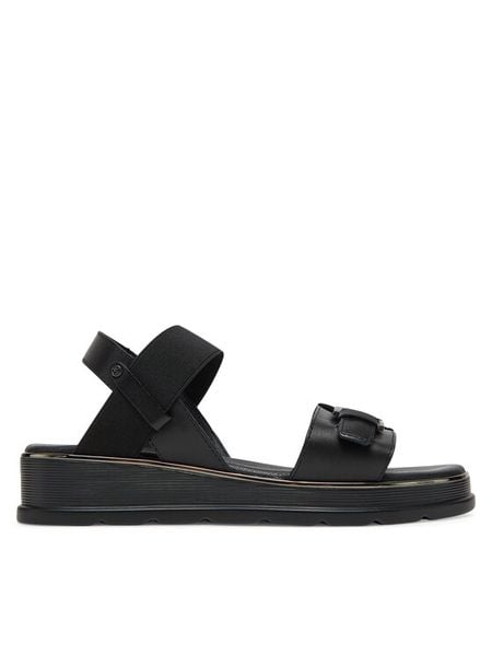 Lasocki Sandały RST-HANA-02 Czarny. Czarne sandały damskie Lasocki, bez wzorów, ze skóry, bez obcasa, na koturnie, bez zapięcia. Za 169.99 zł.