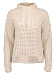 Blue Seven Sweter w kolorze beżowym rozmiar: 42. Brązowe swetry klasyczne damskie Blue Seven, ze splotem, bez kołnierzyka. Za 79.03 zł.