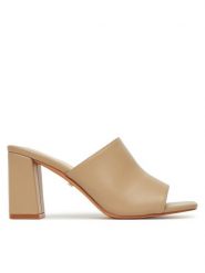 DeeZee Klapki FBN-020-7 Beżowy. Brązowe klapki damskie DeeZee, bez wzorów, ze skóry, bez obcasa, bez zapięcia. Za 139.99 zł.