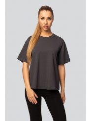 Spaio Koszulka "Urban" w kolorze antracytowym rozmiar: XL. Czarne koszulki damskie Spaio, xl, bez wzorów, z bawełny, bez kołnierzyka, bez ramiączek. Za 82.99 zł.