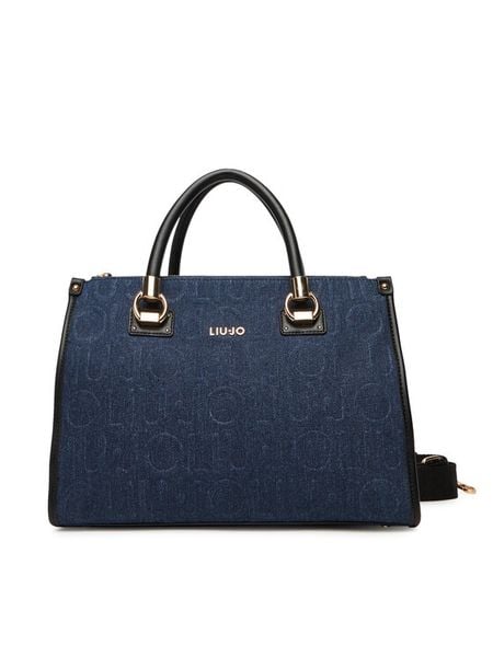 Liu Jo Torebka Ecs M Satchel AF5008 D0001 Granatowy. Niebieskie torebki klasyczne damskie Liu Jo, z materiału, bez dodatków. Za 459.99 zł.