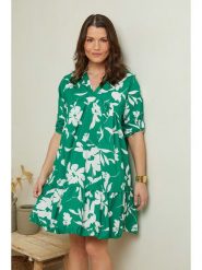 Curvy Lady Sukienka w kolorze zielono-białym rozmiar: 48/50. Białe sukienki damskie Curvy Lady, bez wzorów, z wiskozy, klasyczne, bez ramiączek. Za 87.81 zł.