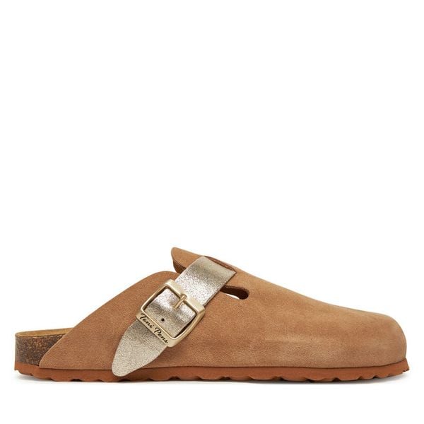 Klapki Toni Pons. Brązowe klapki damskie Toni Pons, bez wzorów, bez obcasa, bez zapięcia. Za 169.99 zł.