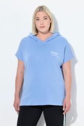 Damskie Bluza funkcyjna szybkoschnąca kaptur bez rękawów. Niebieskie bluzy damskie Ulla Popken, plus size, bez wzorów, z bawełny, z kapturem. Za 239.99 zł.