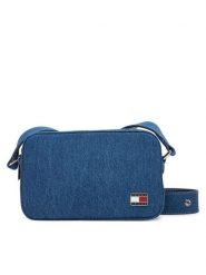 Tommy Jeans Torebka Tjw Cool Denim Camera Bag AW0AW17874 Niebieski. Niebieskie listonoszki damskie Tommy Jeans, bez wzorów, z denimu, bez dodatków. Za 399.99 zł.