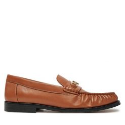 Mokasyny Tommy Hilfiger. Brązowe mokasyny damskie Tommy Hilfiger, bez obcasa. Za 349.99 zł.