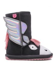 EMU Australia Śniegowce Pegasus K12757 Szary. Szare kozaki dziewczęce EMU Australia, bez wzorów, ze skóry, bez obcasa, bez zapięcia. Za 429.00 zł.