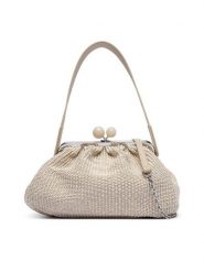 Weekend Max Mara Torebka 2615511105650 Brązowy. Brązowe torebki wieczorowe damskie Weekend Max Mara, bez wzorów, z materiału, bez dodatków. Za 1,579.00 zł.