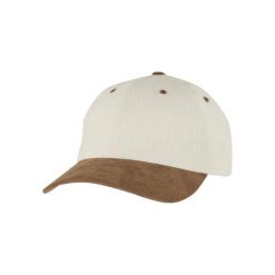 Czapka baseballowa z weluru Flexfit. Brązowe czapki z daszkiem damskie FLEXFIT, bez wzorów, z bawełny. Za 136.50 zł.