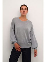 Kaffe Sweter "Ankra" w kolorze szarym rozmiar: XL. Szare swetry klasyczne damskie Kaffe, xl, bez kołnierzyka. Za 83.42 zł.