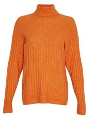 MOSS COPENHAGEN Sweter "Lamaia Hope" w kolorze pomarańczowym rozmiar: M/L. Pomarańczowe golfy damskie Moss Copenhagen, l, z wełny, bez kołnierzyka. Za 198.22 zł.