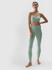 4F Legginsy do jogi z wysokim stanem damskie - turkusowe XL. Niebieskie legginsy damskie 4F, s, bez wzorów, z dzianiny. W wyprzedaży za 69.99 zł.