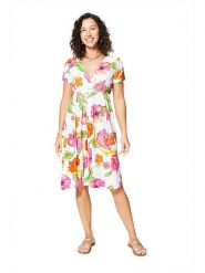 Ipanima Sukienka w kolorze białym ze wzorem rozmiar: 34/36. Białe sukienki damskie Ipanima, bez wzorów, klasyczne, bez ramiączek. Za 65.99 zł.