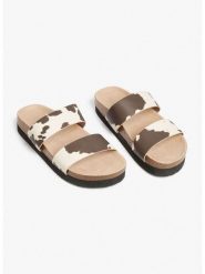 Monki Klapki w kolorze kremowo-szarobrązowym rozmiar: 38. Brązowe klapki damskie Monki, bez wzorów, z otwartym noskiem, bez obcasa, bez zapięcia. Za 39.99 zł.