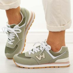 Zielone sportowe buty damskie Vanhorn 27300. Zielone obuwie sportowe casual damskie Vanhorn, na lato, z dresówki, bez zapięcia, trekkingowe. Za 169.00 zł.
