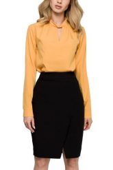 Ołówkowa spódnica midi z zakładką z przodu. Spódnice damskie Sukienki.shop, do pracy, xxl, bez wzorów, biznesowe, midi. Za 89.00 zł.