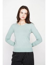 ASSUILI Sweter w kolorze miętowym rozmiar: 36. Zielone swetry klasyczne damskie Assuili, bez kołnierzyka. Za 113.99 zł.