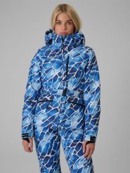 4F Kurtka narciarska membrana 10000 damska - granatowa M. Niebieskie kurtki damskie 4F, na zimę, m, bez wzorów, bez kaptura. Za 699.99 zł.